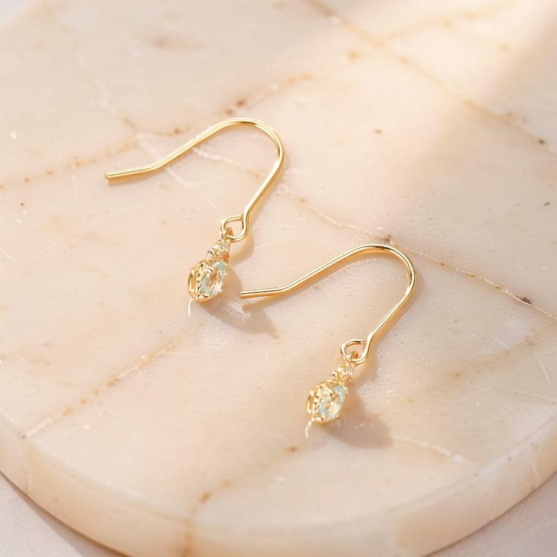 ATELIER-TIBET – Boucles d'Oreilles Topaze – Éclat d'Elysée, Argent Plaqué Or
