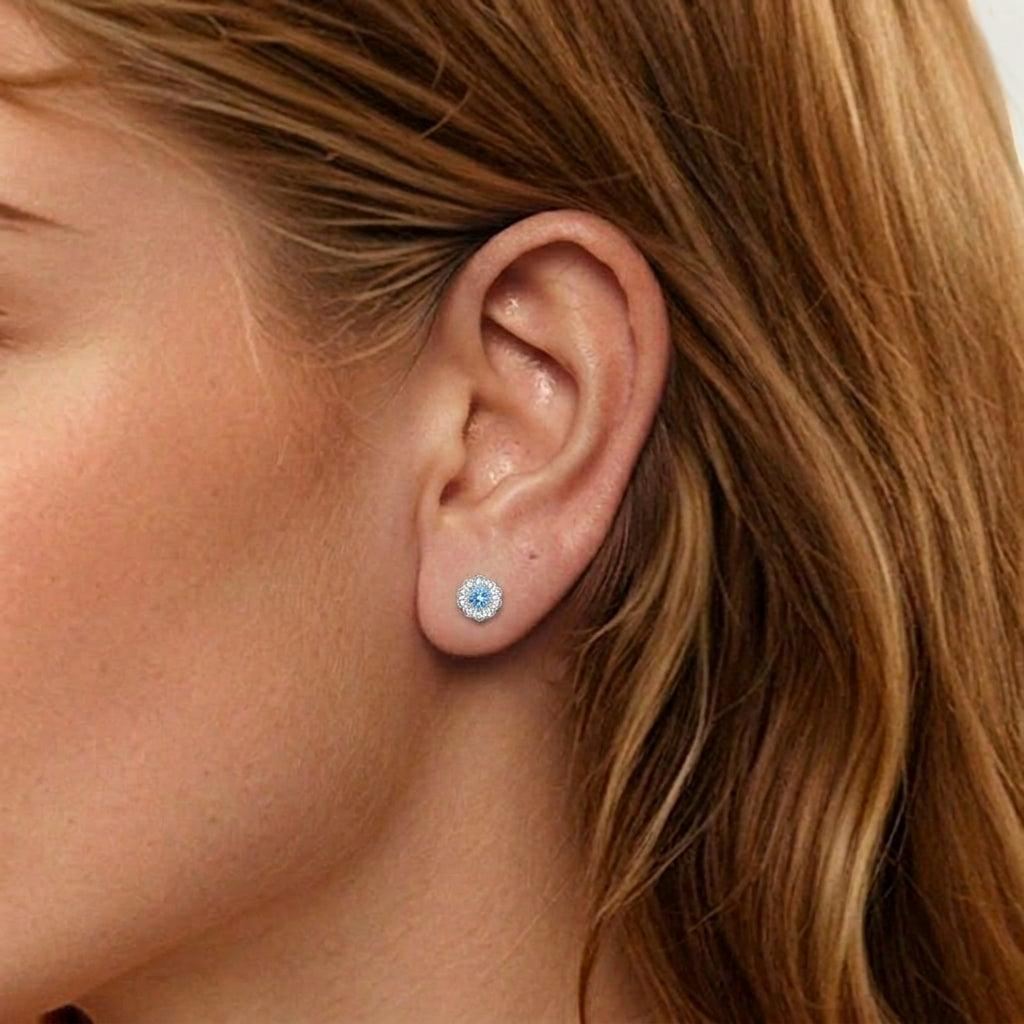 ATELIER-TIBET – Boucles d'Oreilles Topaze – Fleur d'Eden, Argent