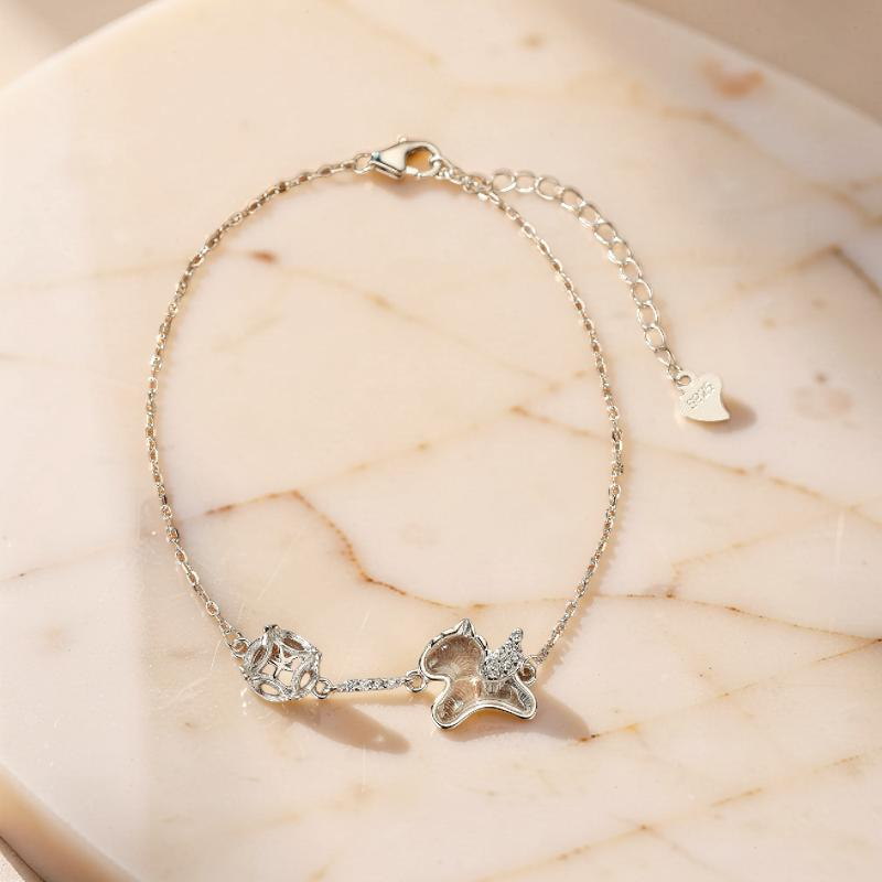 ATELIER-TIBET – Bracelet Cristal de Roche – Porte-Bonheur Ailé, Argent