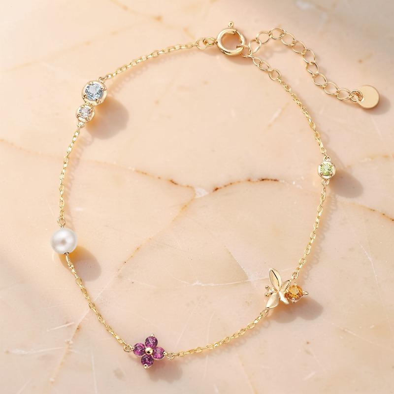 ATELIER-TIBET – Bracelet Cornaline – Jardin Enchanté, Argent