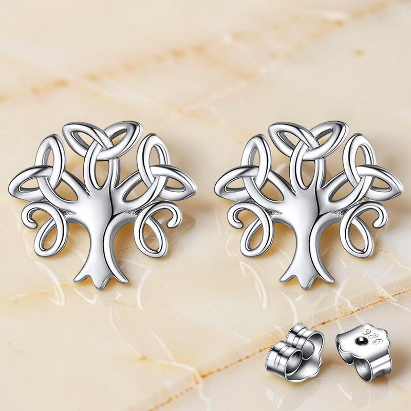 ATELIER-TIBET – Boucles d'oreilles – Racines Éternelles, Argent 925