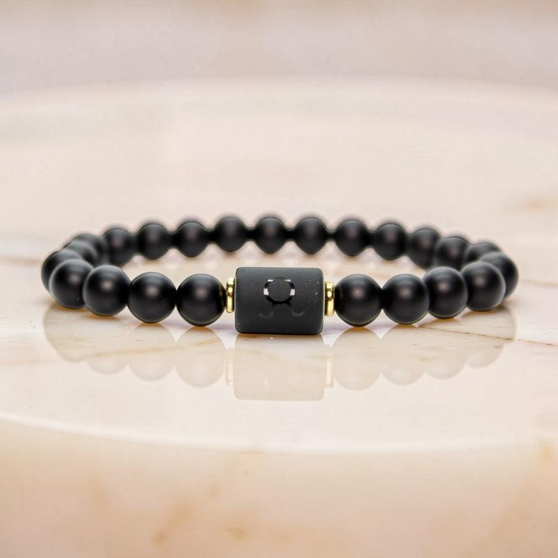 ATELIER-TIBET – Bracelet Signe Astrologique en Onyx – Protection Astrale