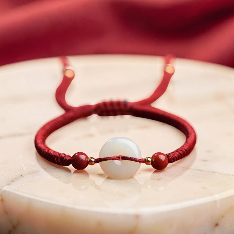 ATELIER-TIBET – Bracelet Cordon Jade et Cinabre – Sérénité