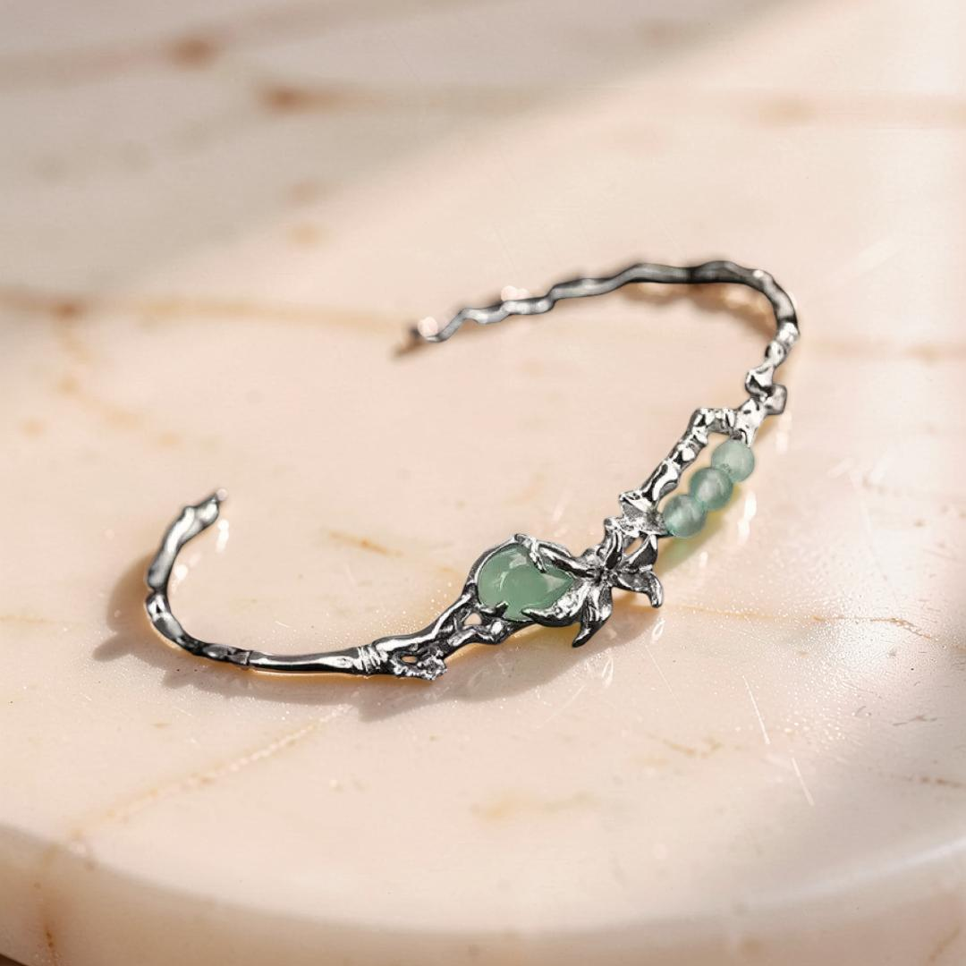 ATELIER-TIBET – Bracelet Aventurine – Esprit Sauvage, Argent