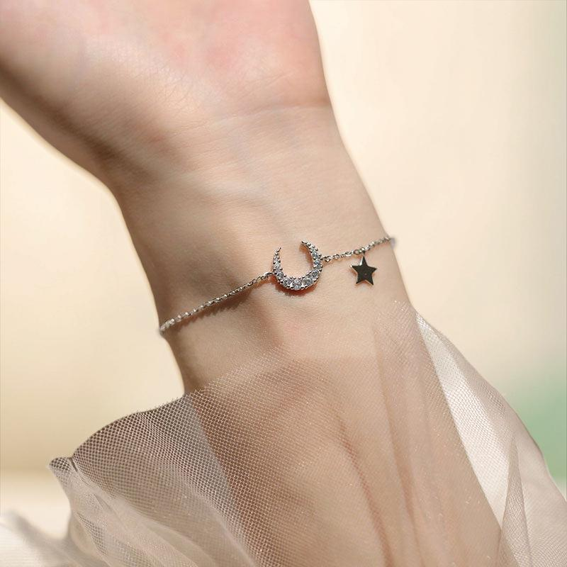 ATELIER-TIBET – Bracelet Lune et Étoile - Rêveuse, Argent