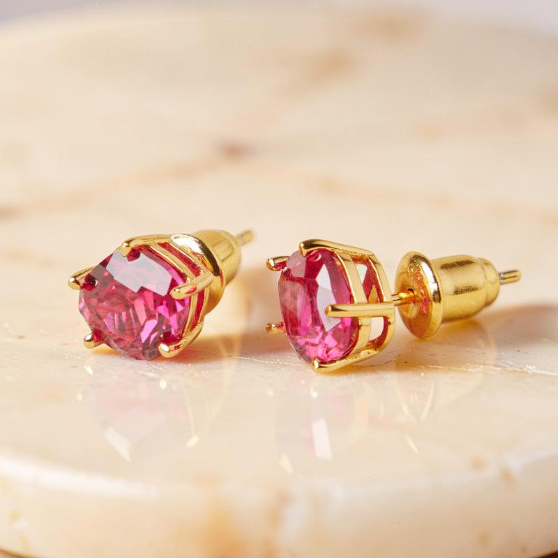 ATELIER-TIBET – Boucles d'Oreilles Cornaline – Essence de Vie, Argent Plaqué Or