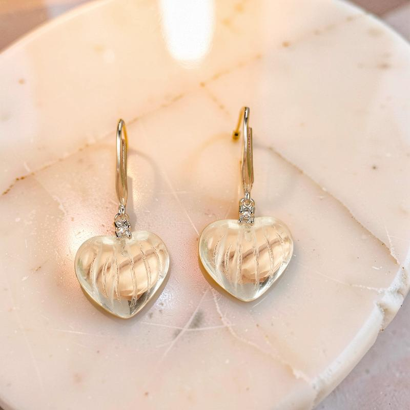 ATELIER-TIBET – Boucles d'Oreilles Cristal de Roche – Battement d’Ombre Lumineuse, Argent