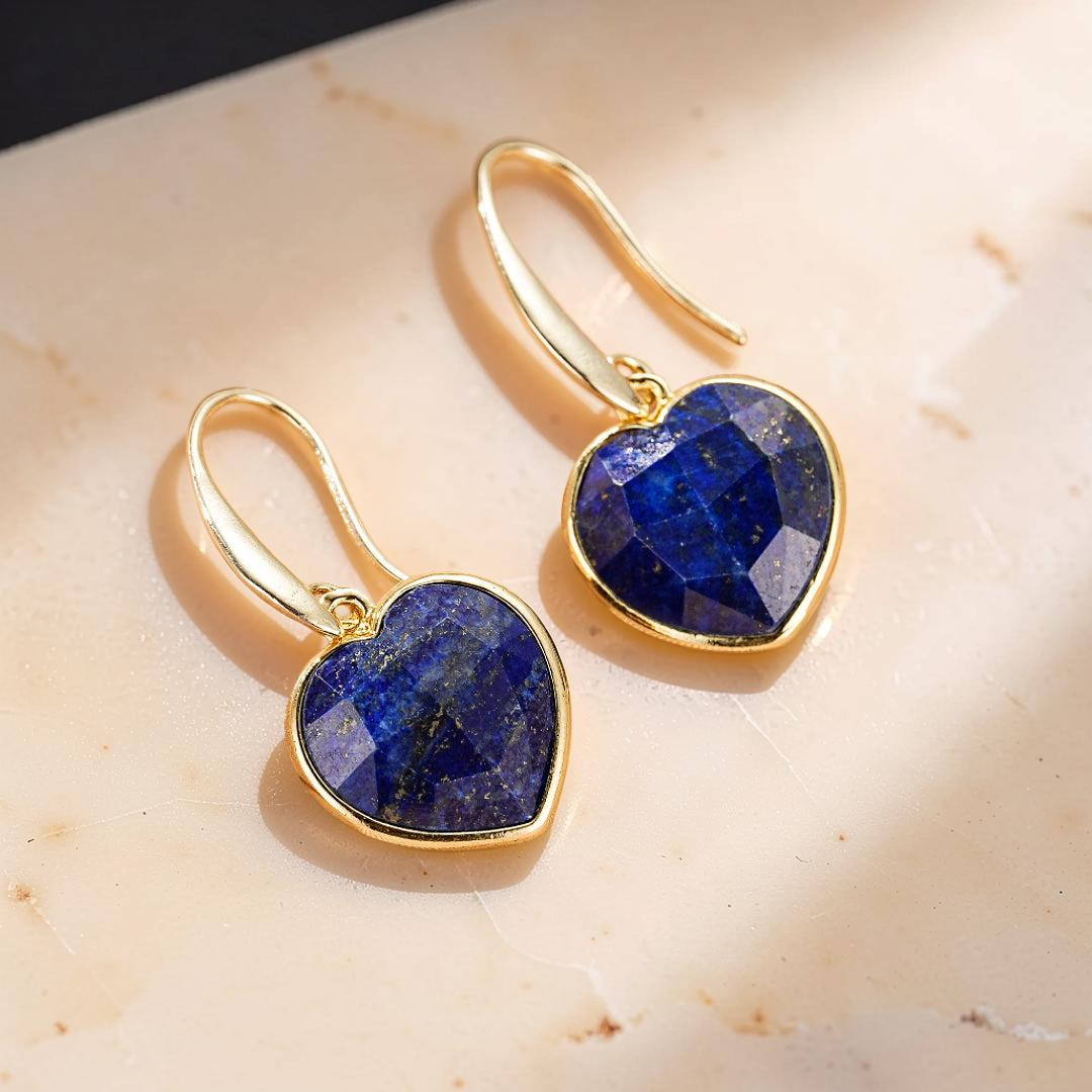ATELIER-TIBET – Boucles d’Oreilles Amazonite/Lapis Lazuli – Douceur Radieuse