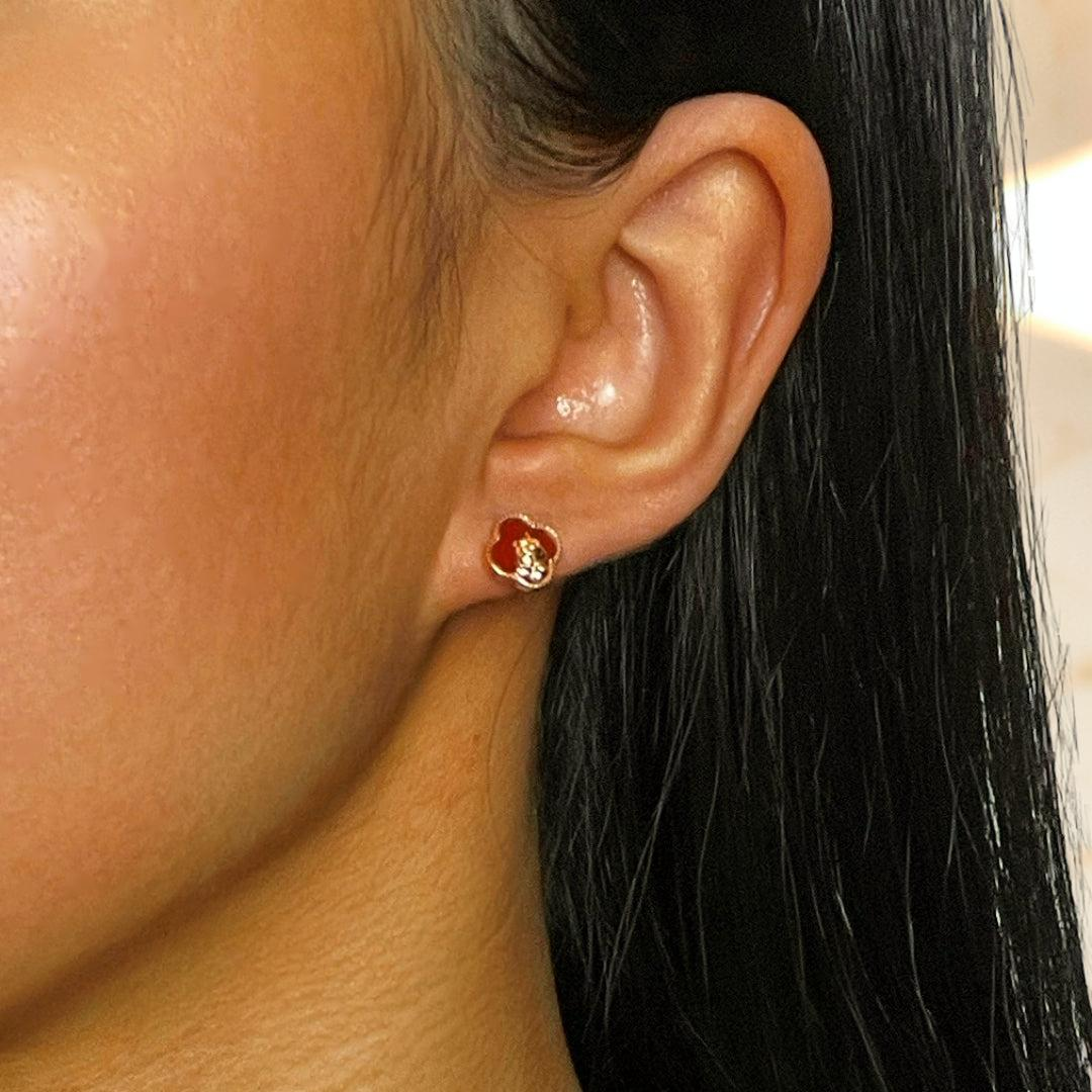 ATELIER-TIBET – Boucles d’Oreilles Cheval – Esprit Libre, Argent Plaqué Or Rose