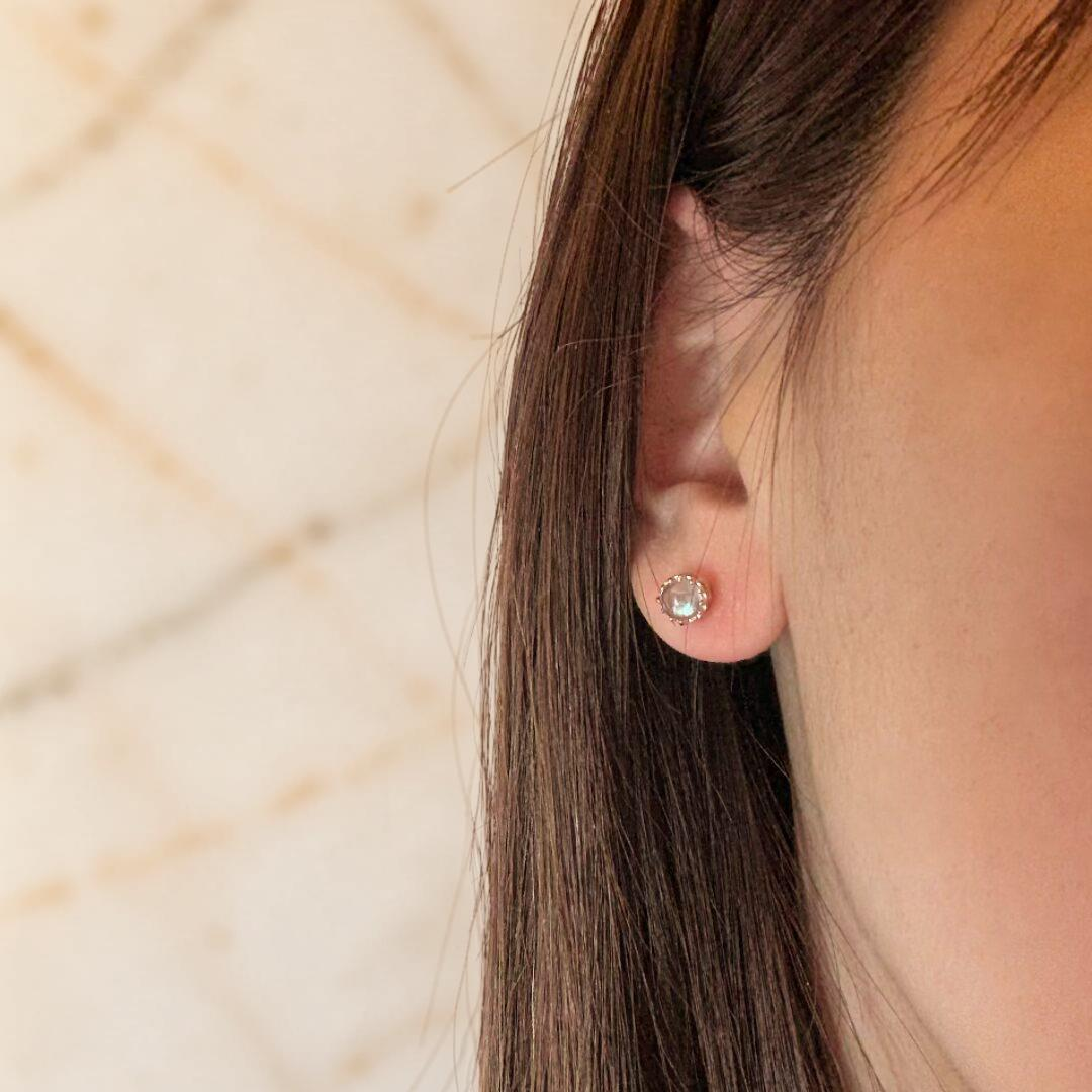 ATELIER-TIBET – Boucles d'Oreilles Péridot ou Labradorite – Soleil, Argent Plaqué Or