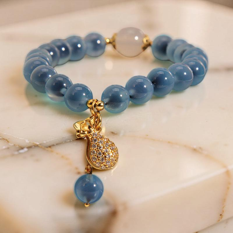 ATELIER-TIBET – Bracelet Agate Bleu – Trésor Océanique