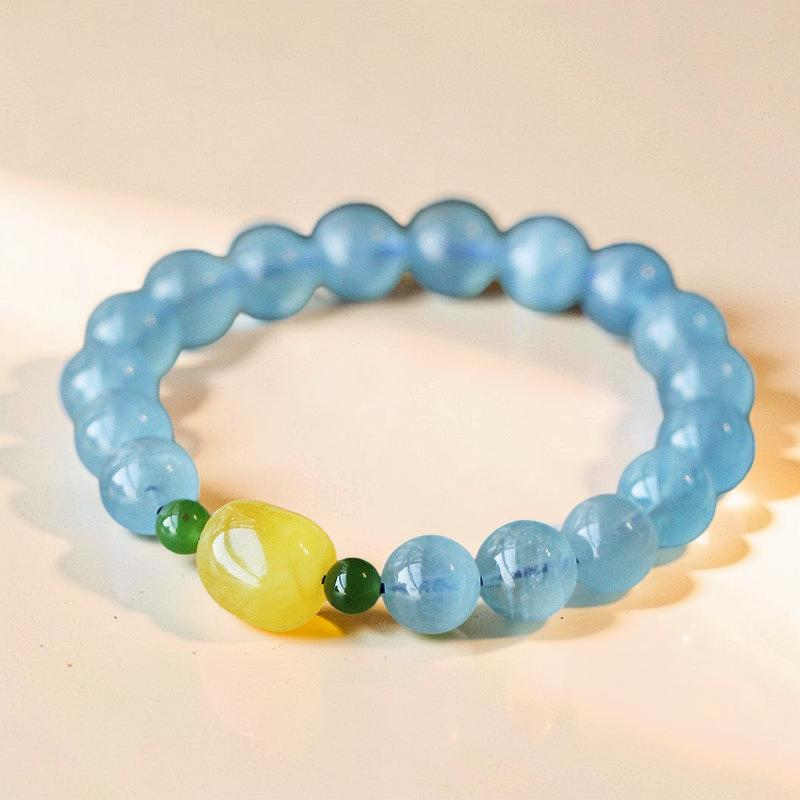 ATELIER-TIBET – Bracelet Aigue Marine – Douce Vague
