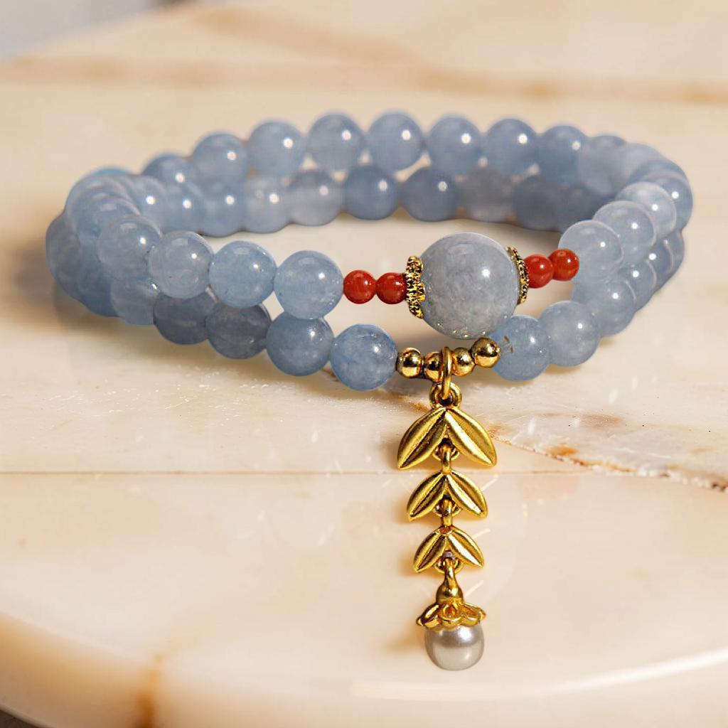 ATELIER-TIBET – Bracelet Aigue Marine et Perle – Azur Moisson