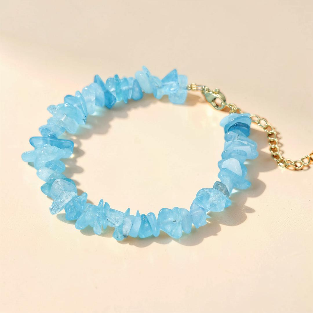 ATELIER-TIBET – Bracelet Aigue Marine – Trésor des Flots
