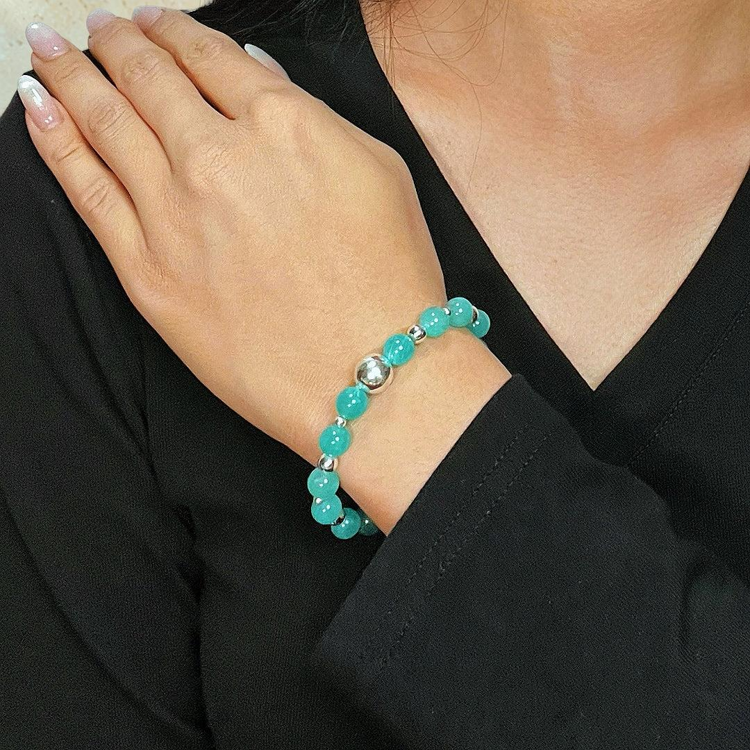 ATELIER-TIBET – Bracelet Amazonite – Énergie Pure, Argent