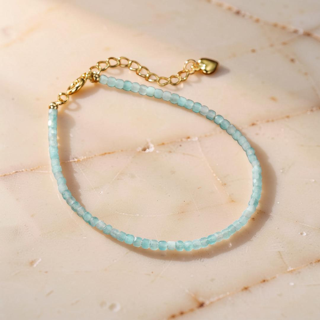 ATELIER-TIBET – Bracelet Amazonite Fine – Fil d'Azur