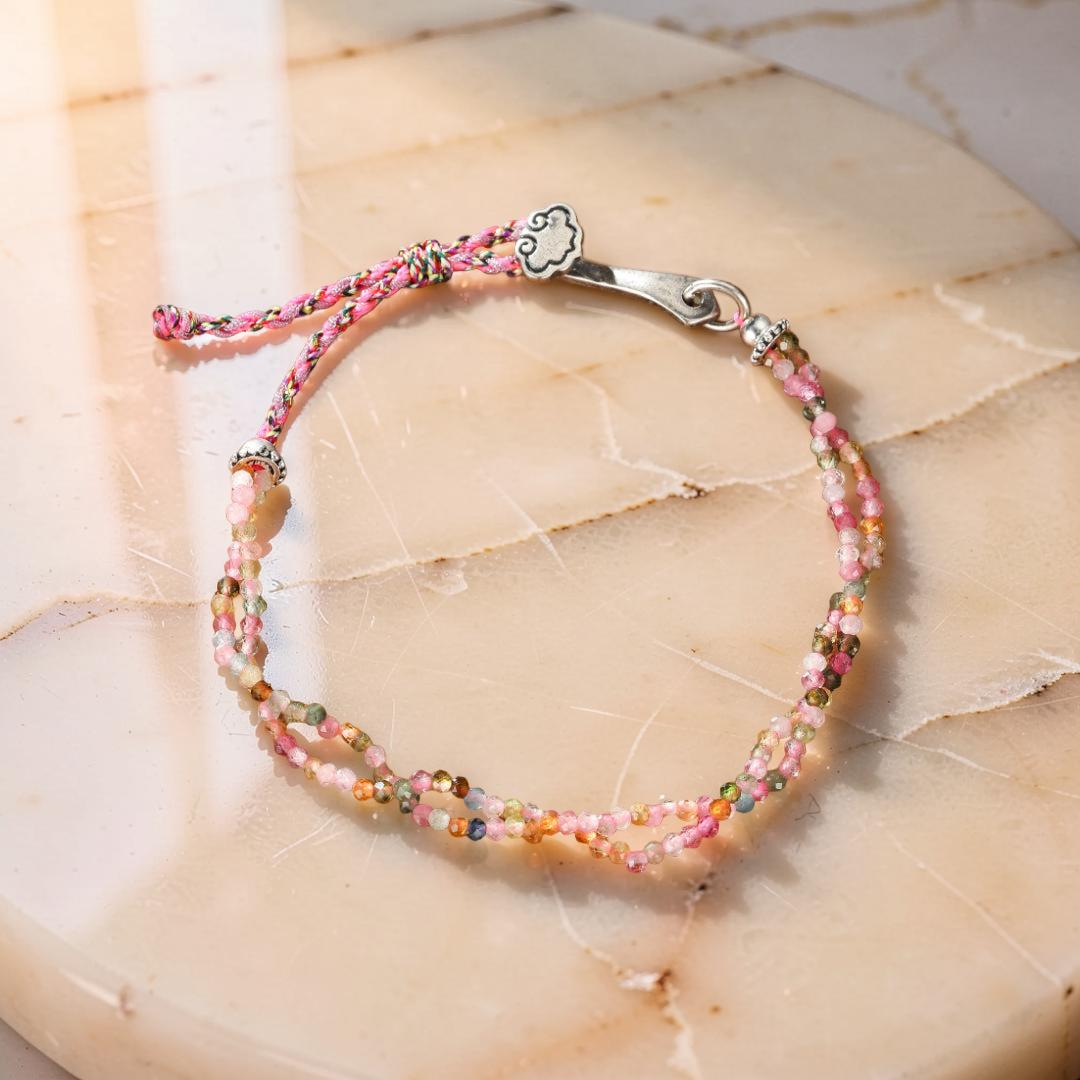 ATELIER-TIBET – Bracelet Amazonite ou Tourmaline – Essence, Argent