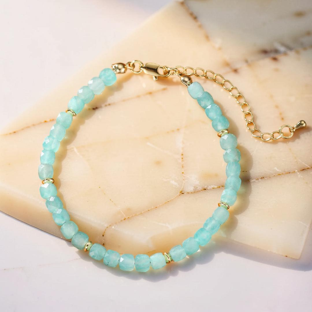 ATELIER-TIBET – Bracelet Amazonite – Reflet d'Aurore