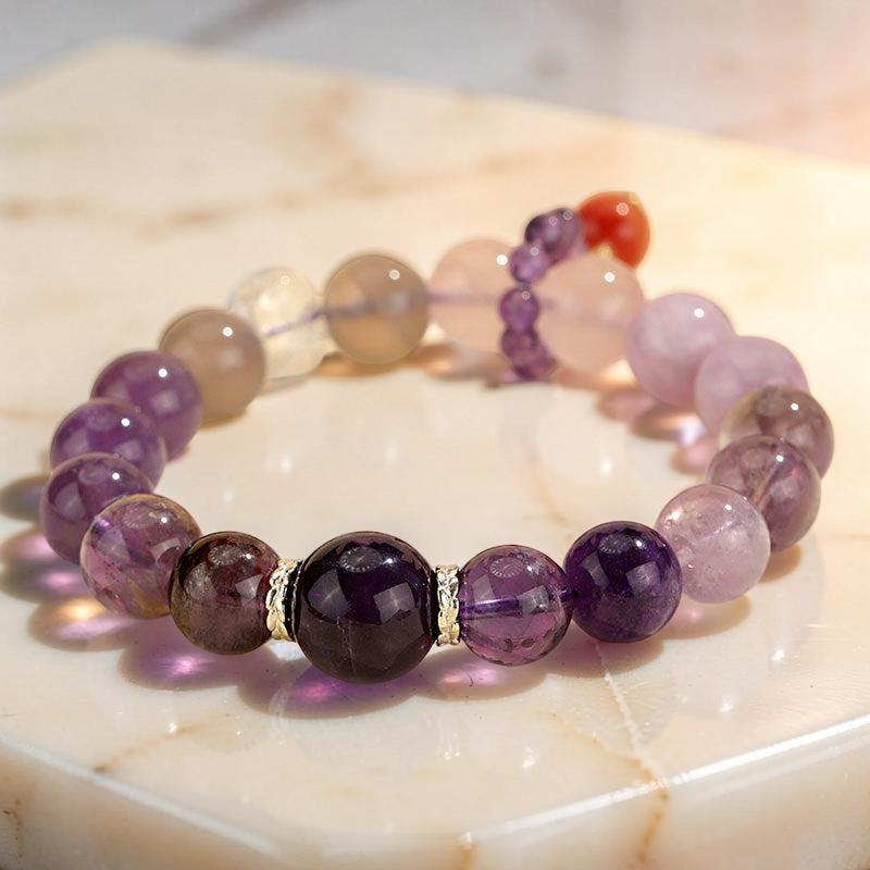 ATELIER-TIBET – Bracelet Améthyste – Magie Lilas