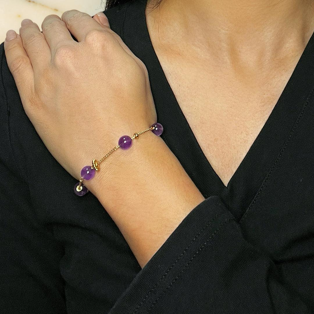ATELIER-TIBET – Bracelet Améthyste – Rayonnement Violet