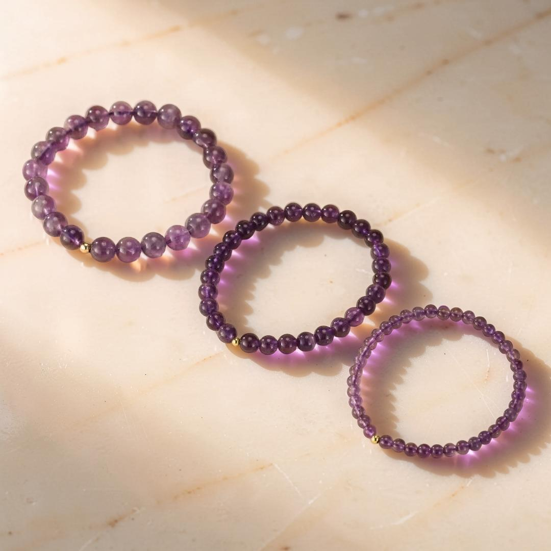 ATELIER-TIBET – Bracelet Améthyste – Vibrations Pures, Argent 925