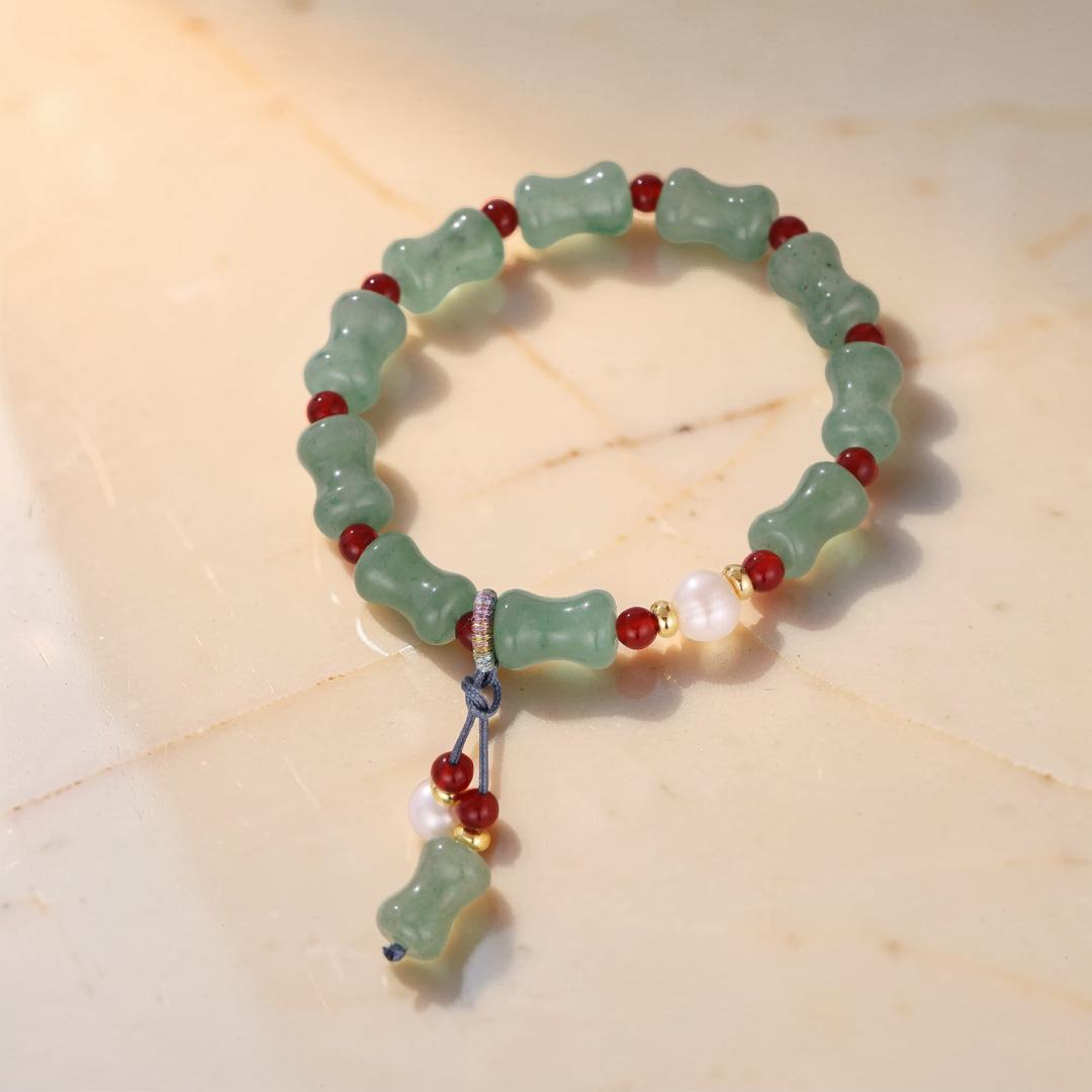 ATELIER-TIBET – Bracelet Aventurine et Perle – Fleur de Sérénité