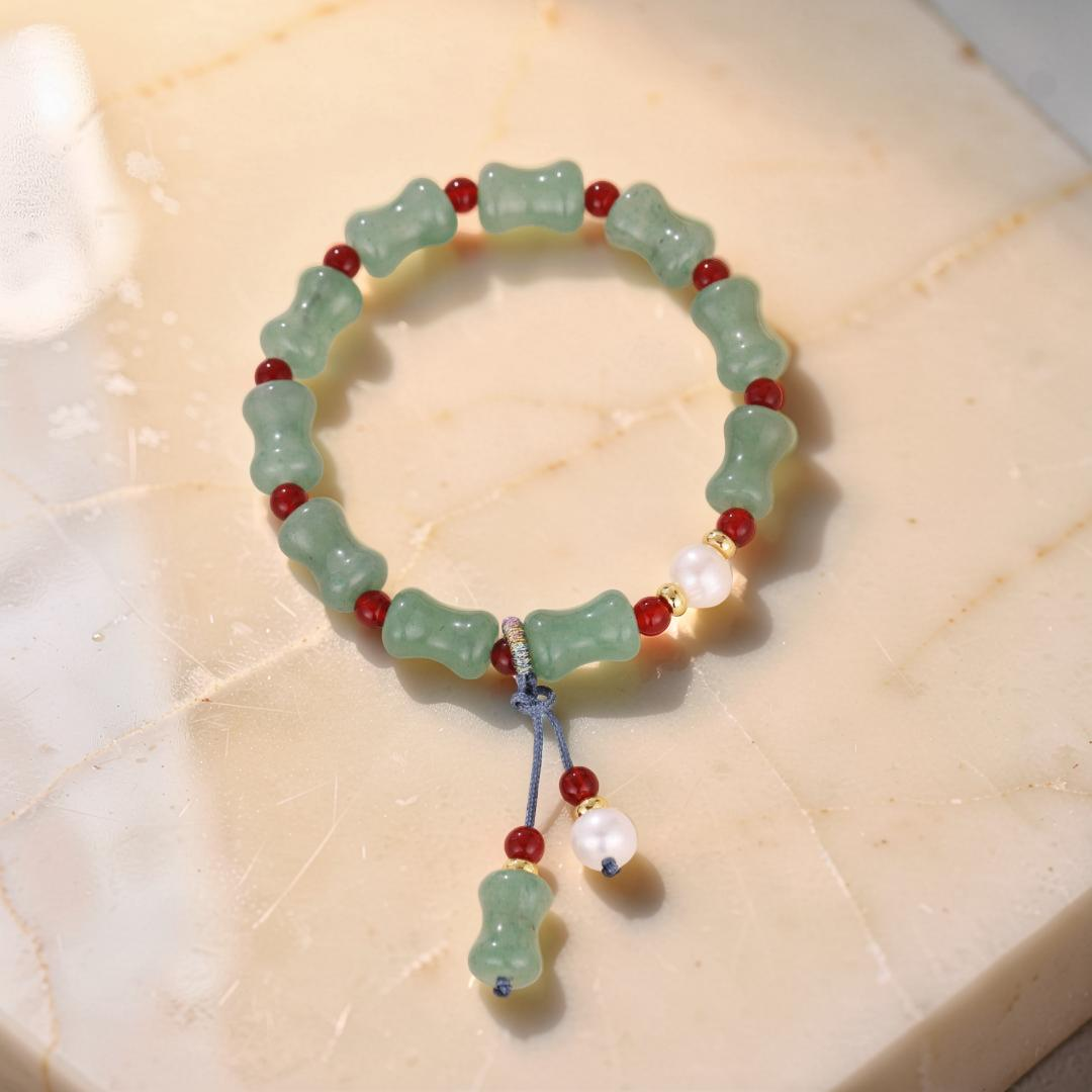 ATELIER-TIBET – Bracelet Aventurine et Perle – Fleur de Sérénité