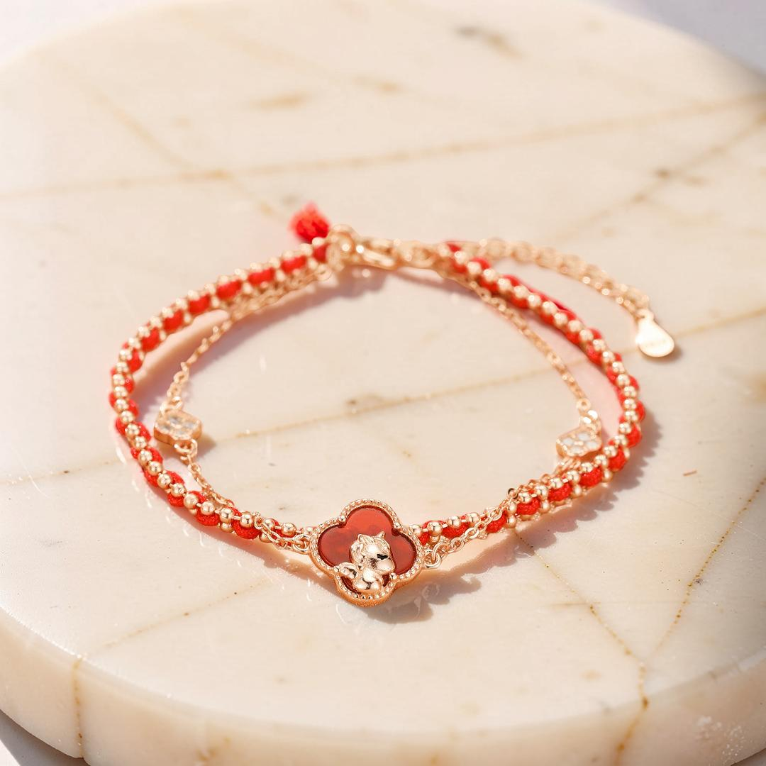 ATELIER-TIBET – Bracelet Cheval – Esprit Libre, Argent Plaqué Or Rose
