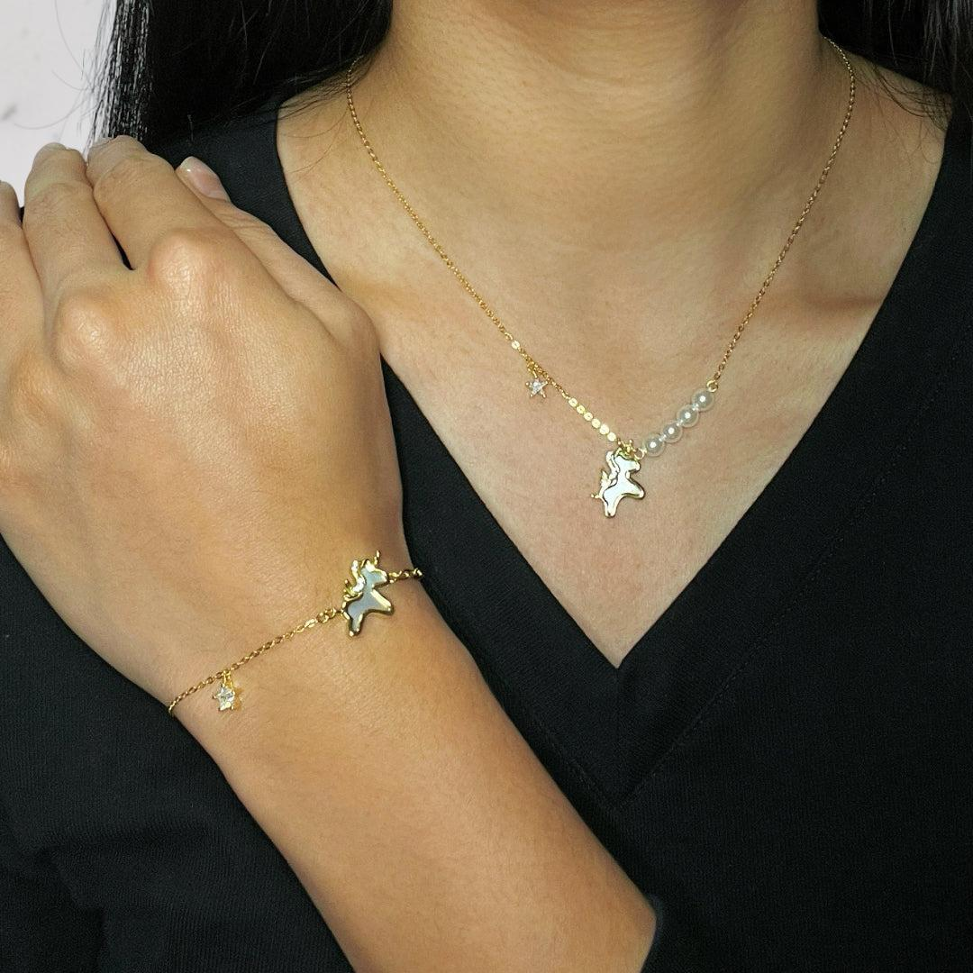 ATELIER-TIBET – Bracelet Cheval – Liberté Étoilée, Argent Plaqué Or