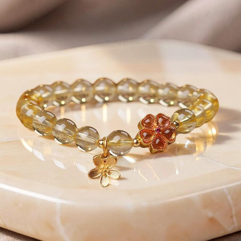 ATELIER-TIBET – Bracelet Citrine – Fleur de Tiaré
