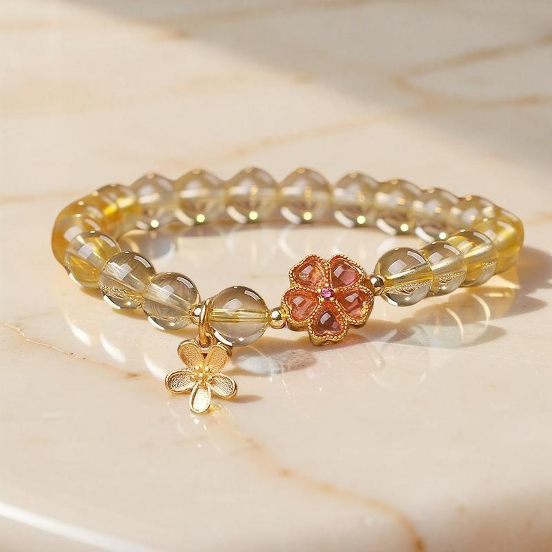 ATELIER-TIBET – Bracelet Citrine – Fleur de Tiaré