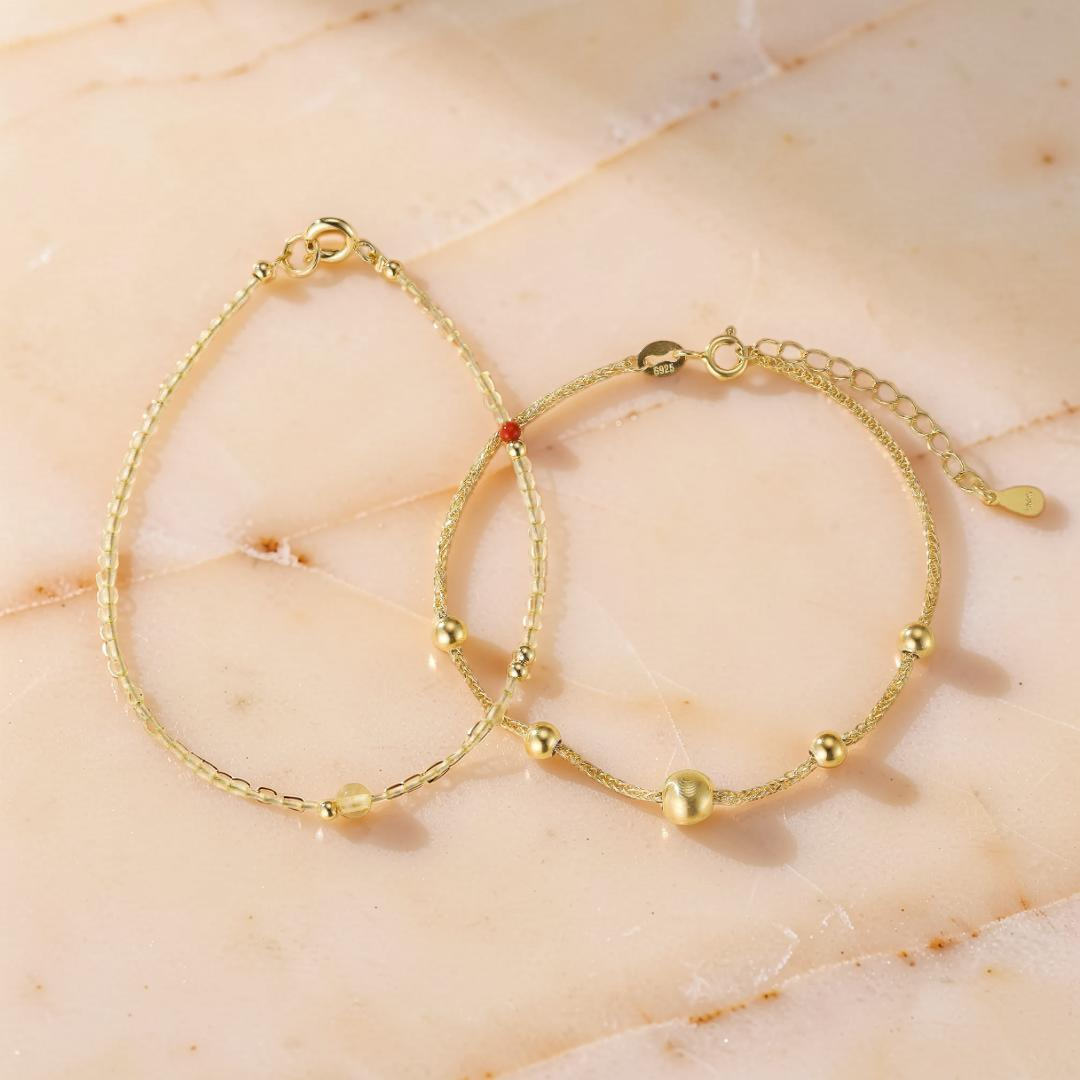 ATELIER-TIBET – Bracelet Citrine – Lueur de Prospérité
