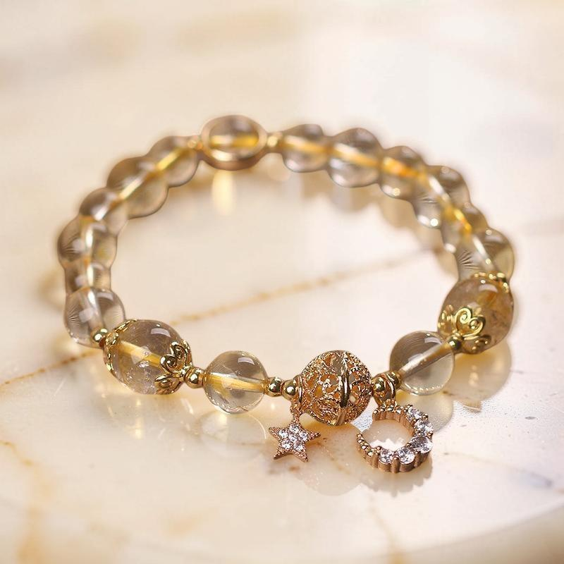 ATELIER-TIBET – Bracelet Citrine Lune et Étoile – Rêveur