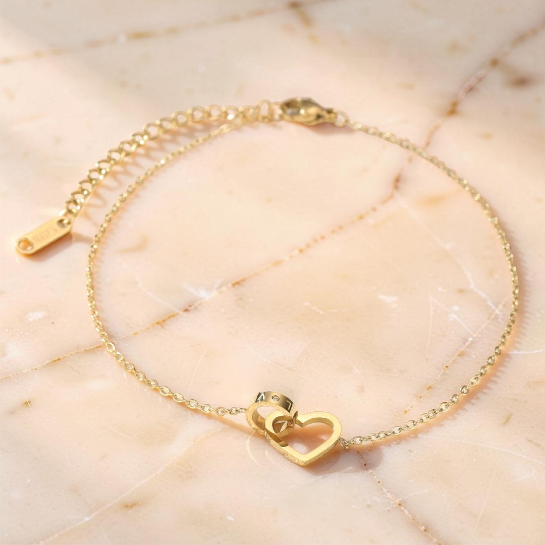 ATELIER-TIBET – Bracelet de Cheville Cœur – Doux Frisson