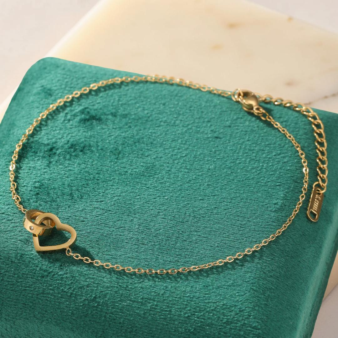 ATELIER-TIBET – Bracelet de Cheville Cœur – Doux Frisson
