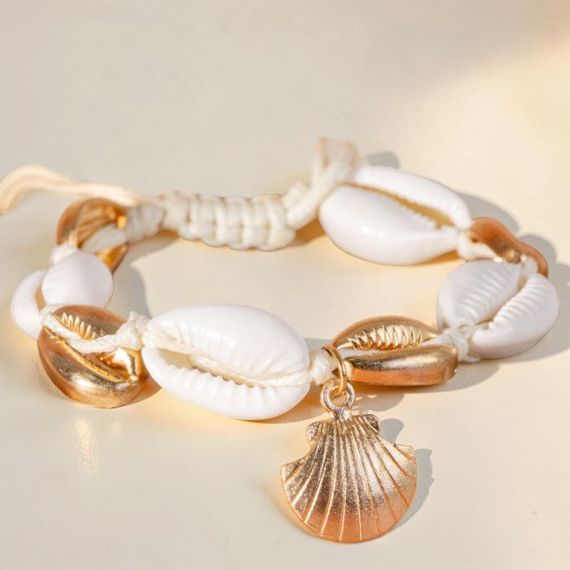 ATELIER-TIBET – Bracelet de Cheville Coquillage – Perle des Mers