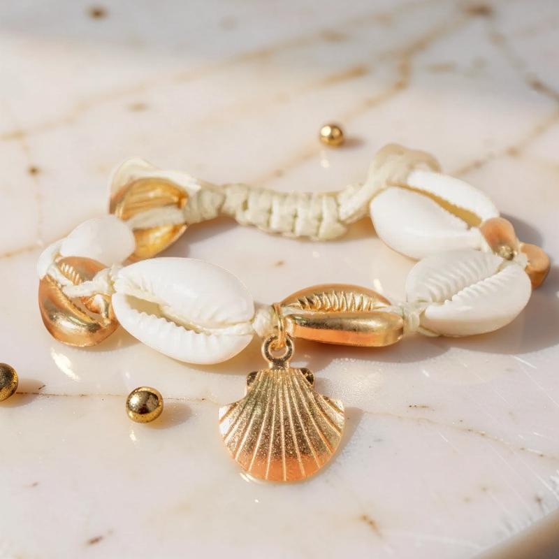 ATELIER-TIBET – Bracelet de Cheville Coquillage – Perle des Mers