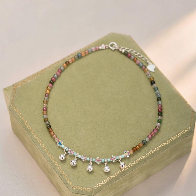 ATELIER-TIBET – Bracelet de Cheville Tourmaline – Son de l'Âme, Argent