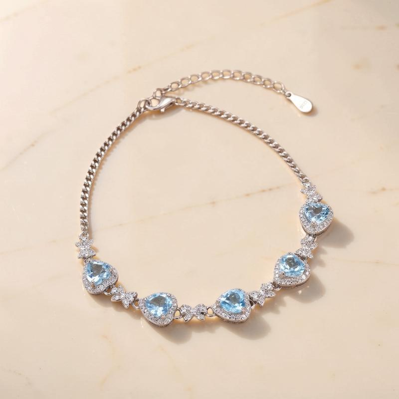 ATELIER-TIBET – Bracelet Grenat, Améthyste, Citrine, Topaze et Péridot – Aura Envoûtante, Argent