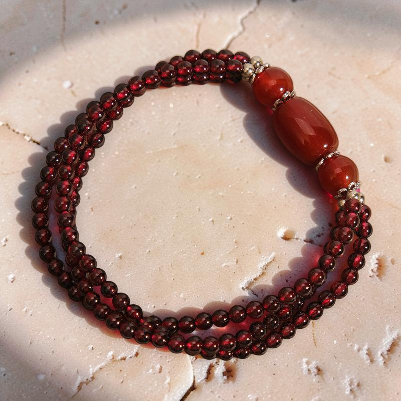ATELIER-TIBET – Bracelet Grenat – Énergie Positive