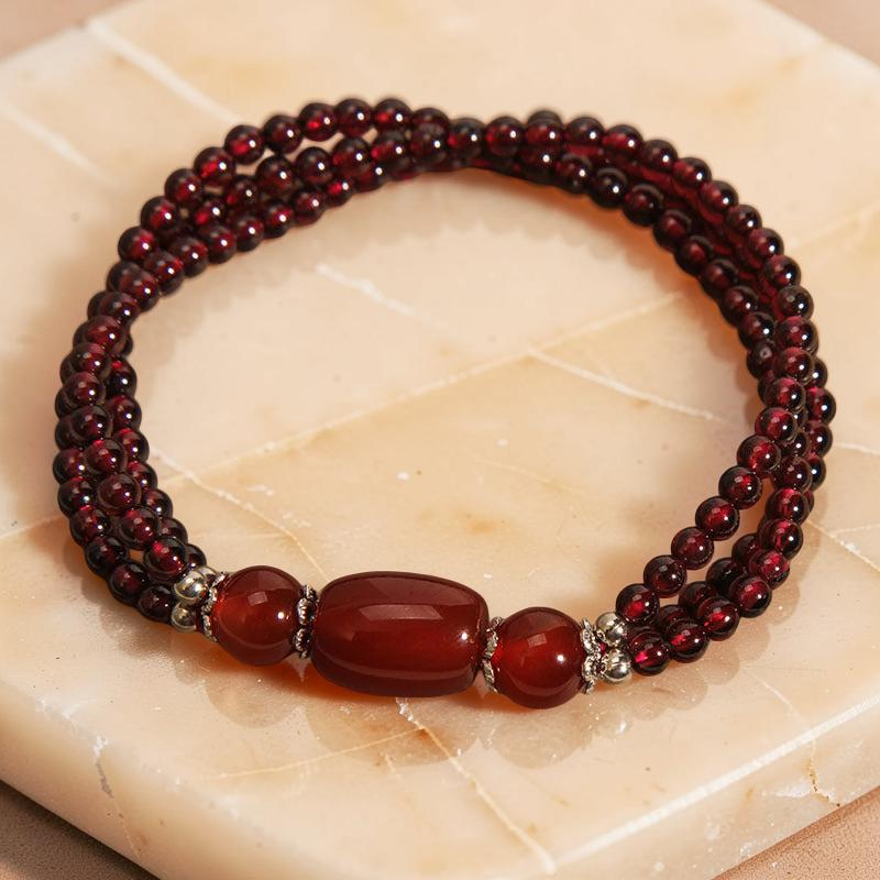 ATELIER-TIBET – Bracelet Grenat – Énergie Positive