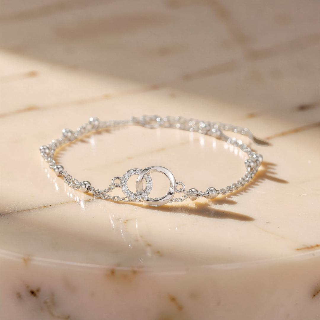 ATELIER-TIBET – Bracelet Infini – Cercles d’Amour, Argent 925