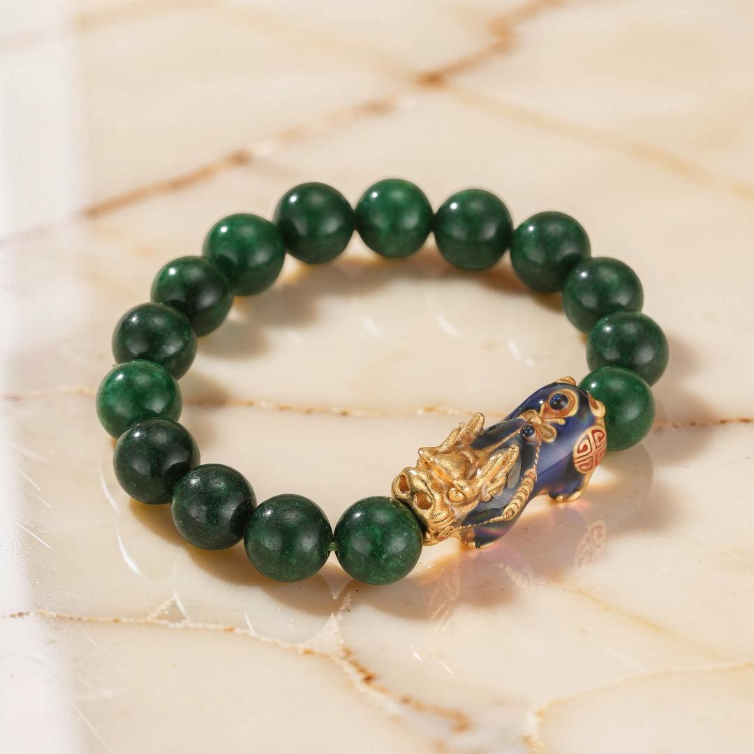 ATELIER-TIBET – Bracelet Jade et Pi Xiu – Harmonie Céleste