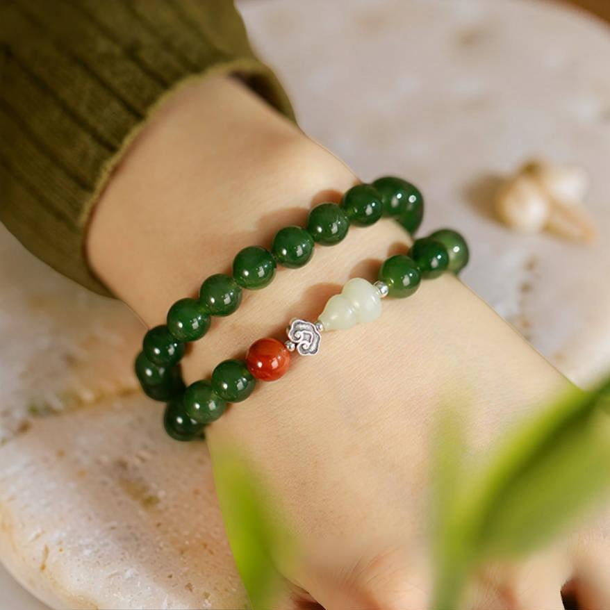 ATELIER-TIBET – Bracelet Jade – Lotus Sérénité