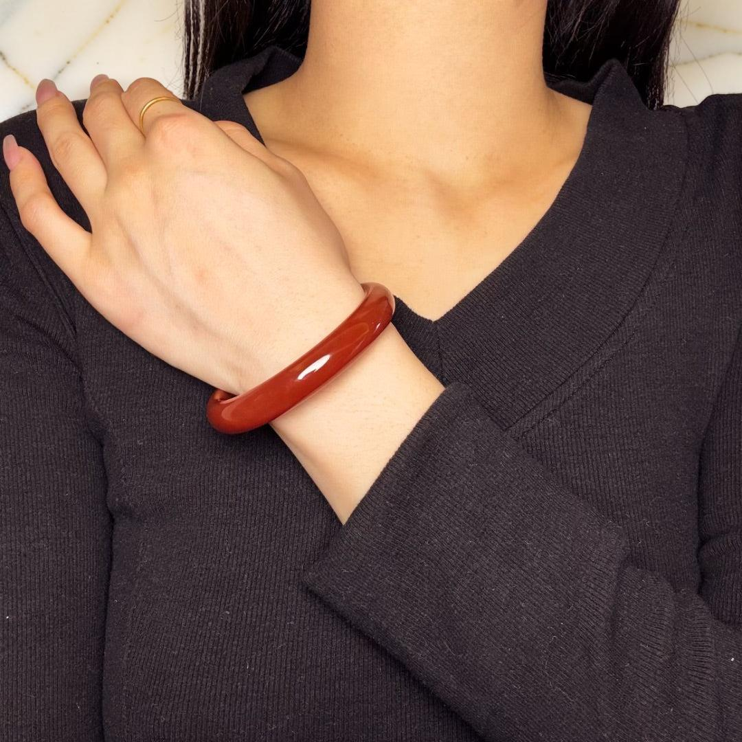 ATELIER-TIBET – Bracelet Jonc Agate – Force Ardente