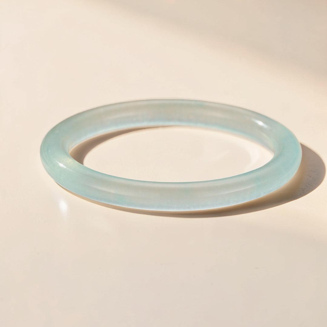 ATELIER-TIBET – Bracelet Jonc Aigue-Marine – Douceur Céleste
