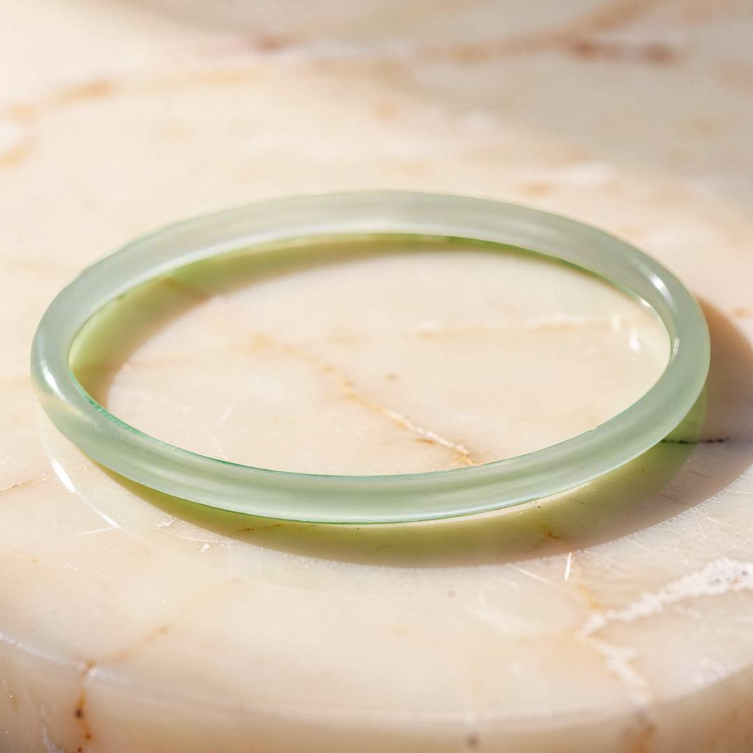 ATELIER-TIBET – Bracelet Jonc Calcédoine – Clarté Minérale
