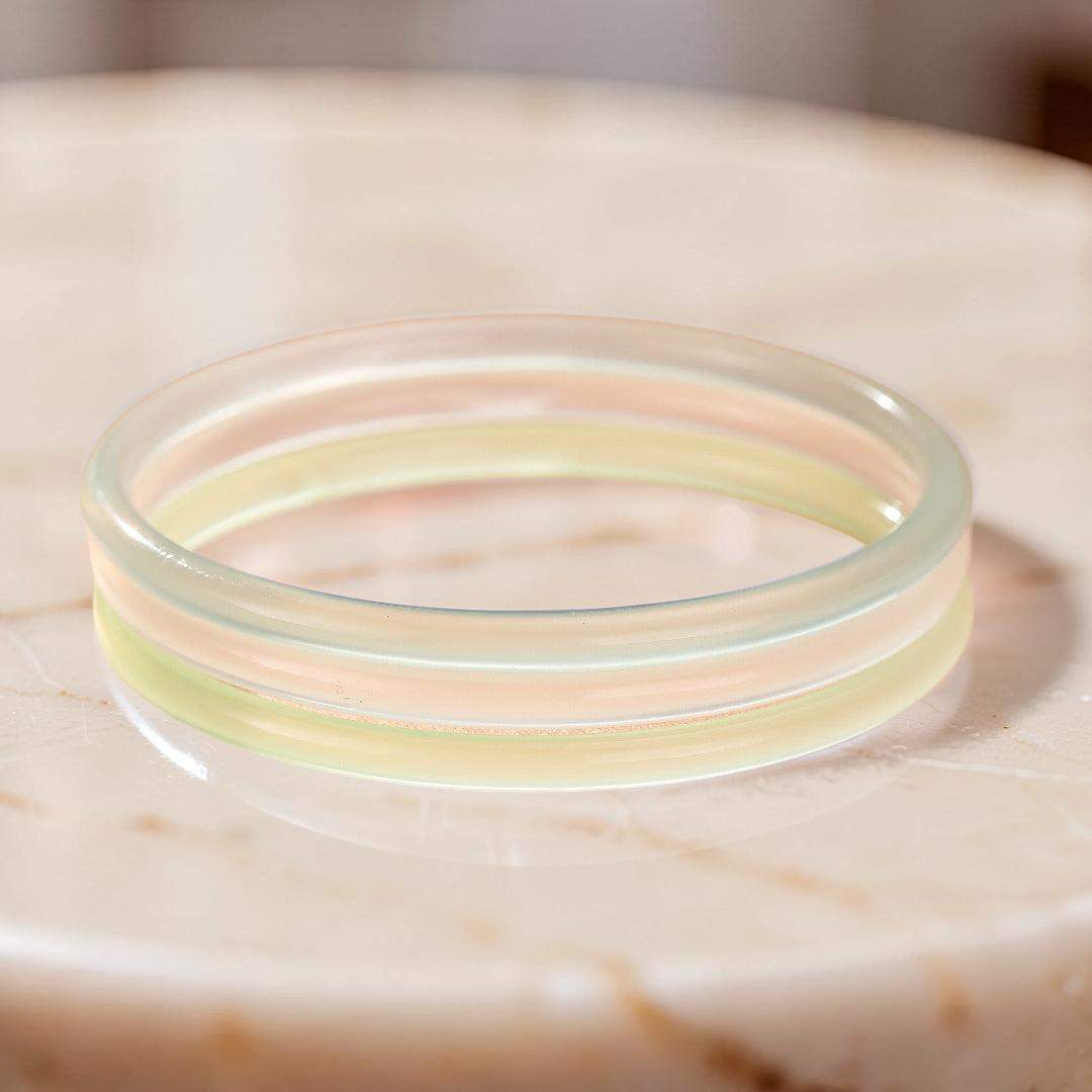 ATELIER-TIBET – Bracelet Jonc Calcédoine – Clarté Minérale