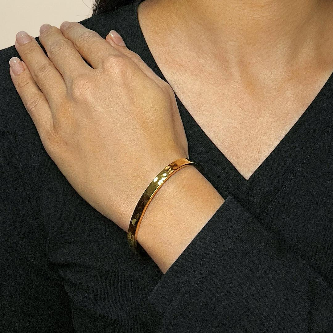 ATELIER-TIBET – Bracelet Jonc – Éclat Solaire, Acier Inoxydable