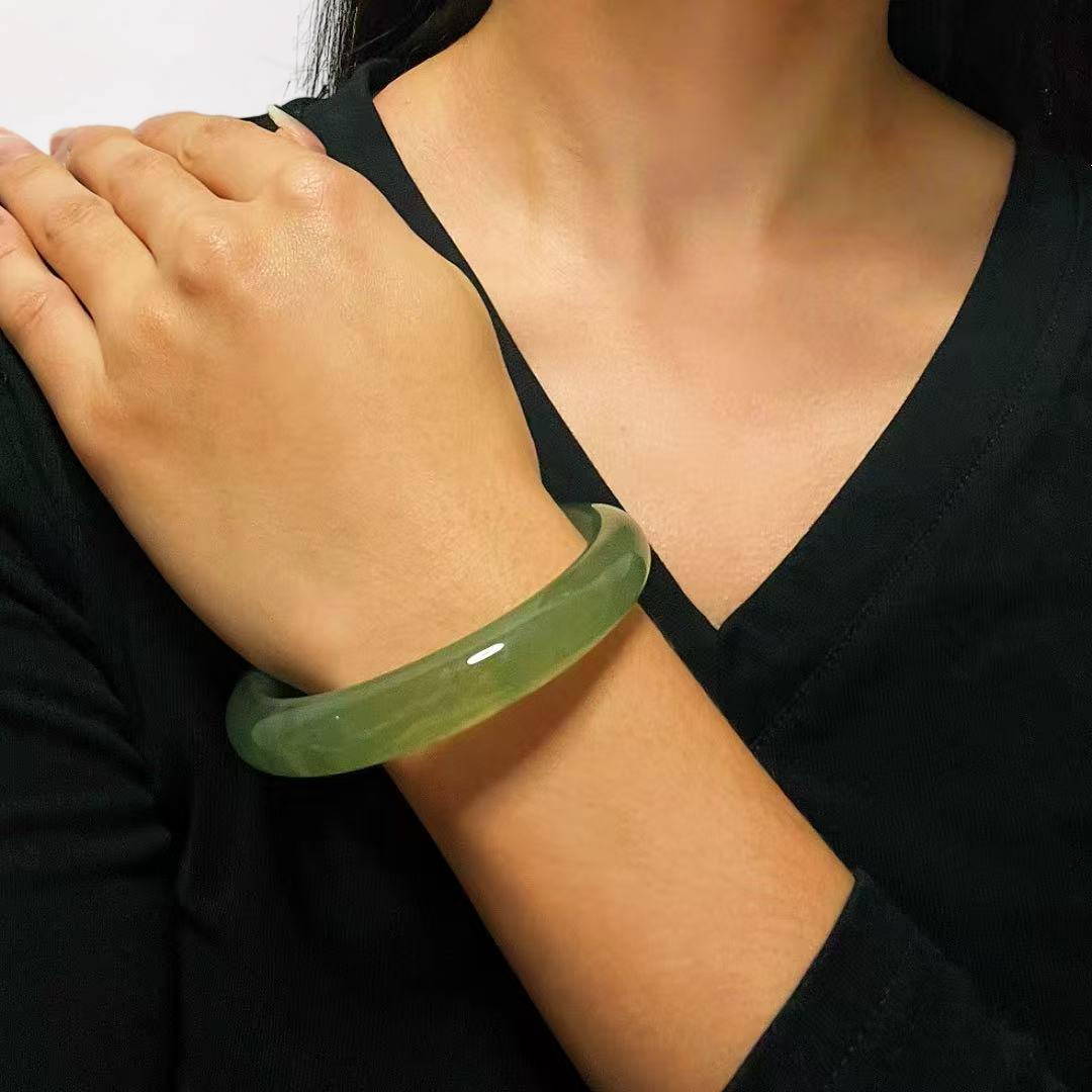 ATELIER-TIBET – Bracelet Jonc Jade – Vert d’Eau